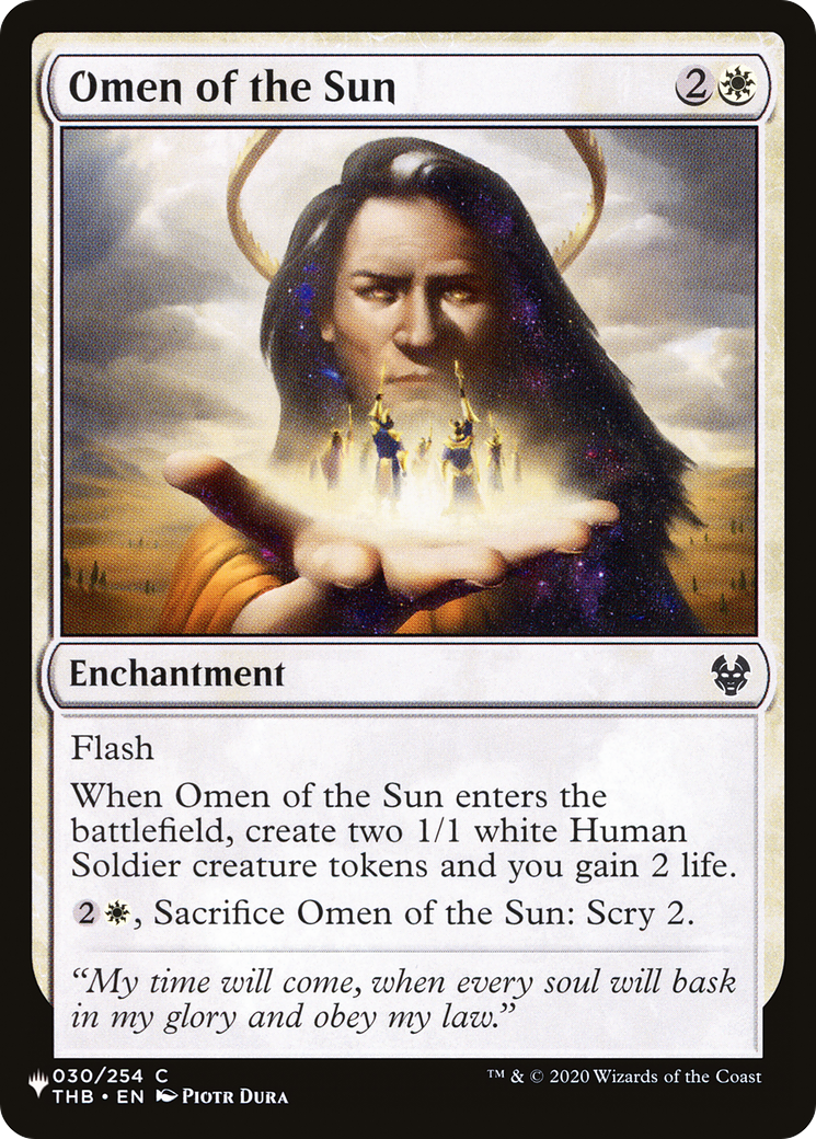 Omen of the Sun [The List Reprints] | GrognardGamesBatavia