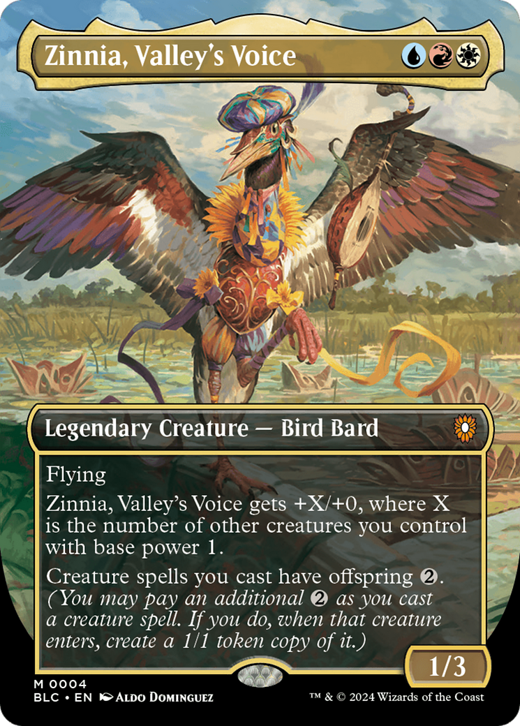 Zinnia, Valley's Voice (Borderless) [Bloomburrow Commander] | GrognardGamesBatavia