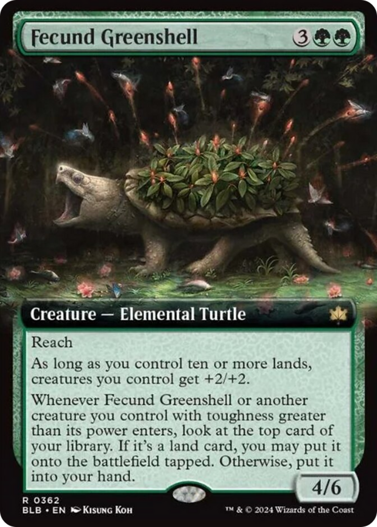 Fecund Greenshell (Extended Art) [Bloomburrow] | GrognardGamesBatavia