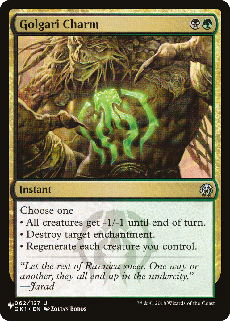 Golgari Charm [The List Reprints] | GrognardGamesBatavia