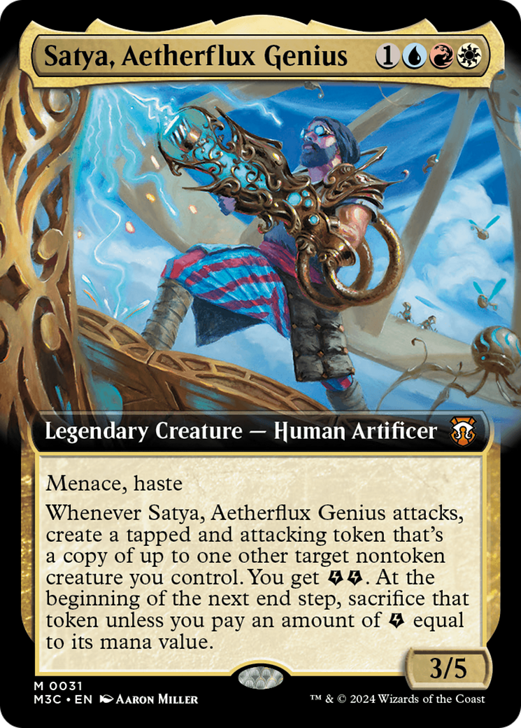 Satya, Aetherflux Genius (Extended Art) [Modern Horizons 3 Commander] | GrognardGamesBatavia