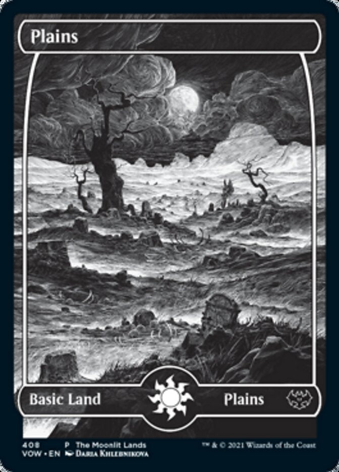 Plains (The Moonlit Lands) (Foil Etched) [Innistrad: Crimson Vow Promos] | GrognardGamesBatavia