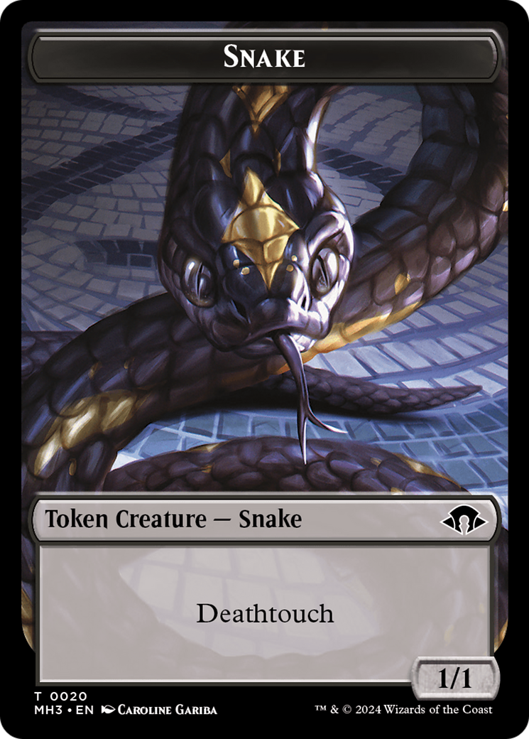 Snake // Energy Reserve Double-Sided Token [Modern Horizons 3 Tokens] | GrognardGamesBatavia