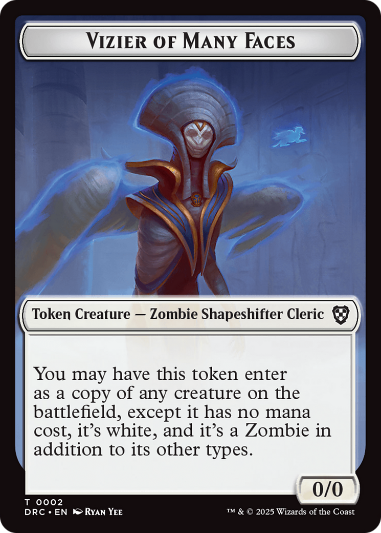 Angel of Sanctions // Vizier of Many Faces Double-Sided Token [Aetherdrift Commander] | GrognardGamesBatavia