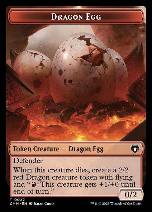 Treasure // Dragon Egg Double-Sided Token [Commander Masters Tokens] | GrognardGamesBatavia