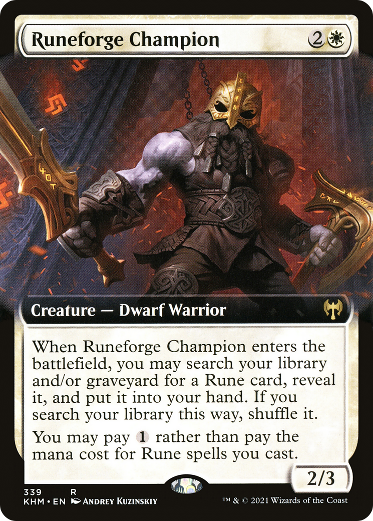 Runeforge Champion (Extended Art) [Kaldheim] | GrognardGamesBatavia