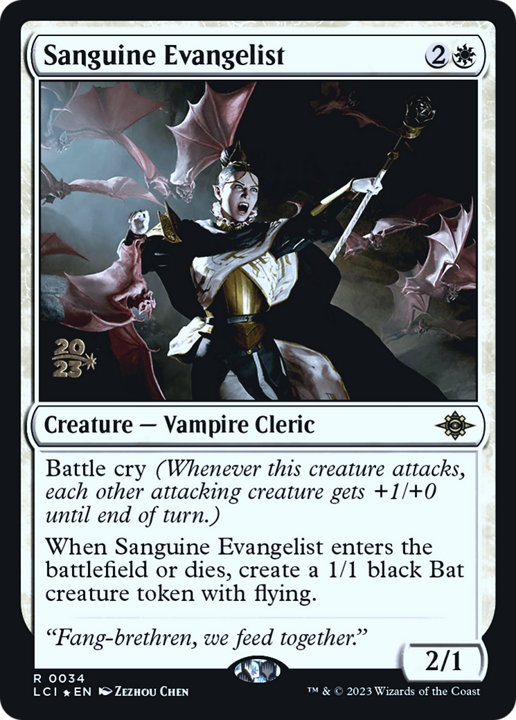 Sanguine Evangelist [The Lost Caverns of Ixalan Prerelease Cards] | GrognardGamesBatavia