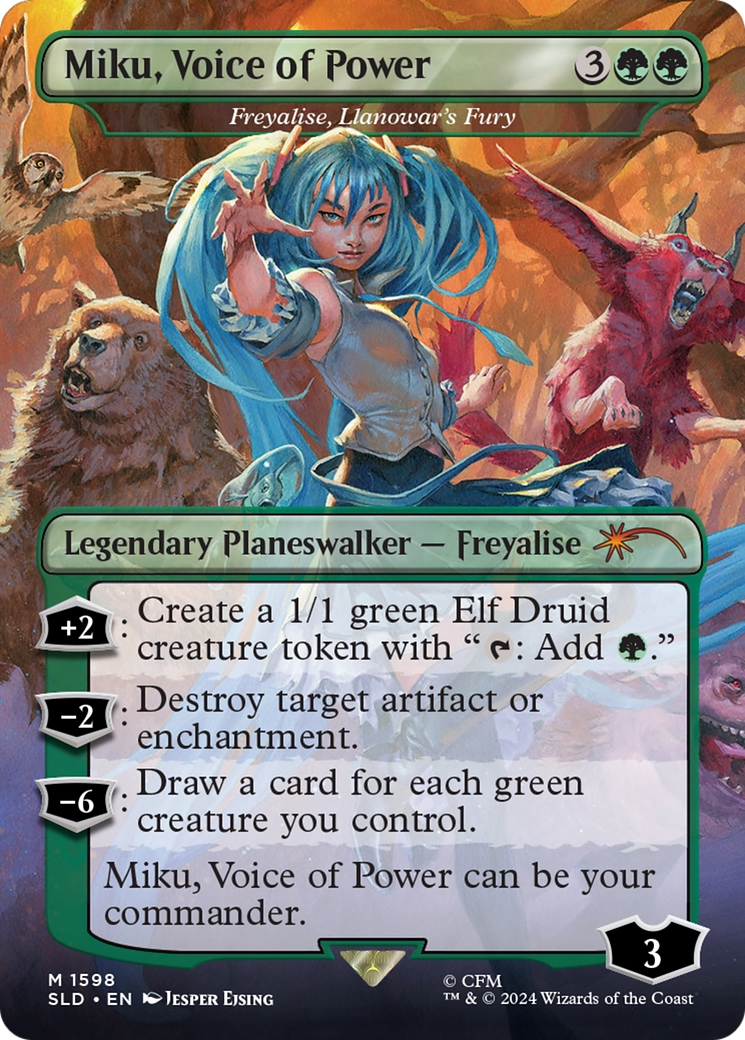 Miku, Voice of Power - Freyalise, Llanowar's Fury [Secret Lair Drop Series] | GrognardGamesBatavia