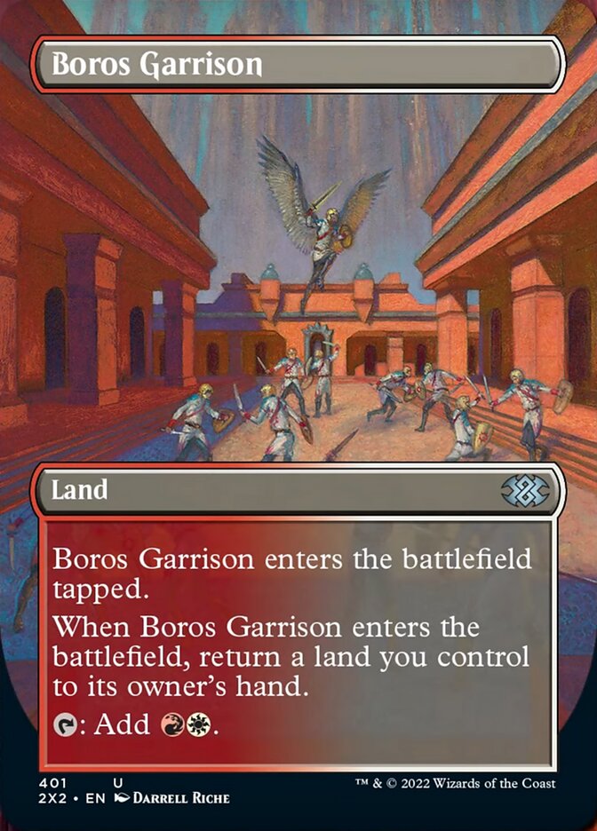 Boros Garrison (Borderless Alternate Art) [Double Masters 2022] | GrognardGamesBatavia