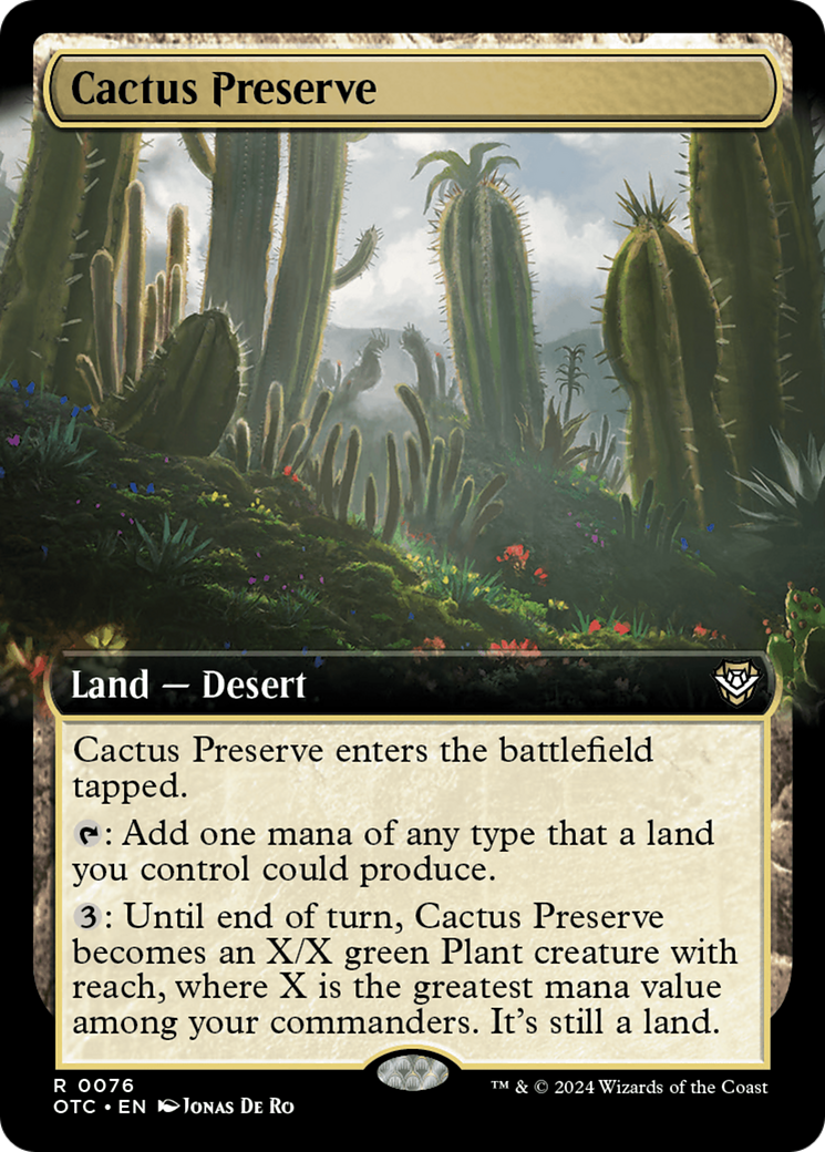 Cactus Preserve (Extended Art) [Outlaws of Thunder Junction Commander] | GrognardGamesBatavia