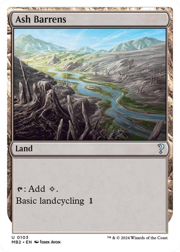 Ash Barrens (White Border) [Mystery Booster 2] | GrognardGamesBatavia