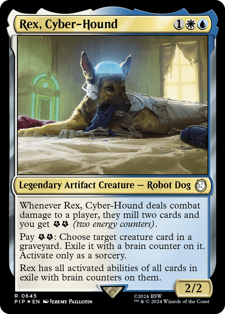 Rex, Cyber-Hound (Surge Foil) [Fallout] | GrognardGamesBatavia