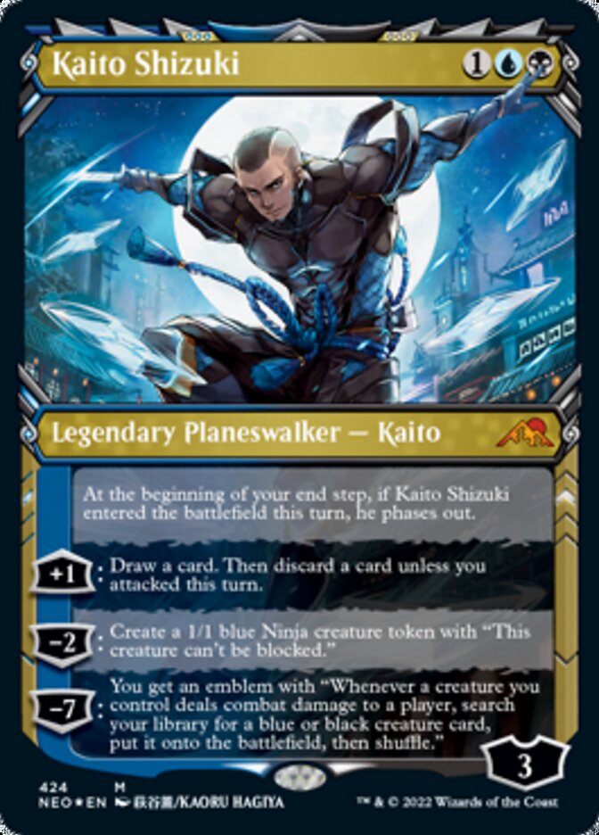 Kaito Shizuki (Showcase) (Foil Etched) [Kamigawa: Neon Dynasty] | GrognardGamesBatavia