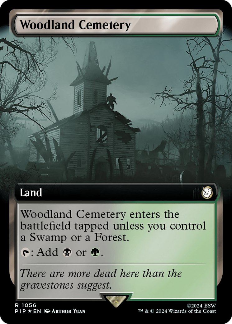 Woodland Cemetery (Extended Art) (Surge Foil) [Fallout] | GrognardGamesBatavia