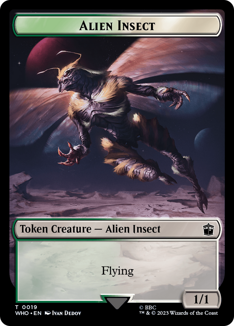 Alien Angel // Alien Insect Double-Sided Token [Doctor Who Tokens] | GrognardGamesBatavia