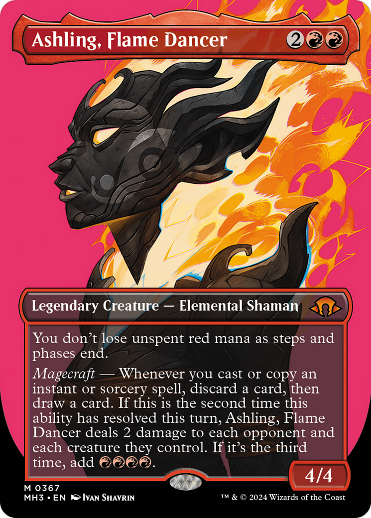 Ashling, Flame Dancer (Borderless) [Modern Horizons 3] | GrognardGamesBatavia