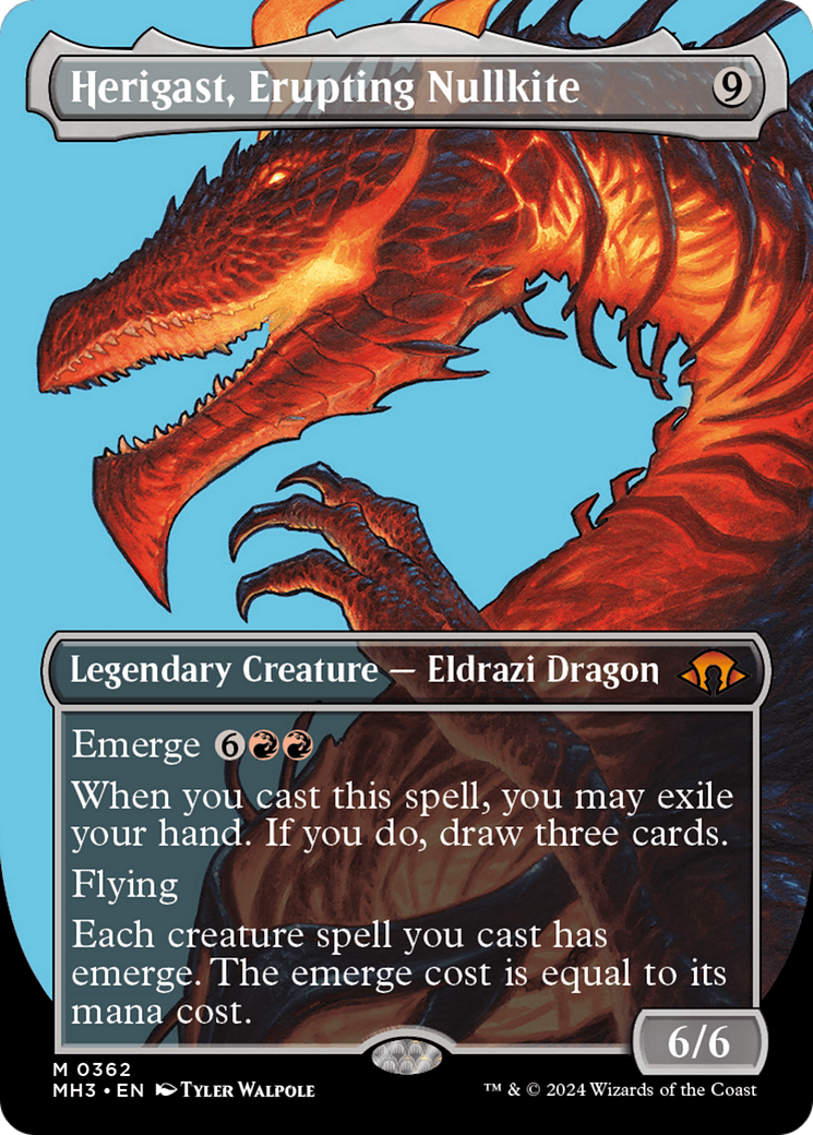 Herigast, Erupting Nullkite (Borderless) [Modern Horizons 3] | GrognardGamesBatavia