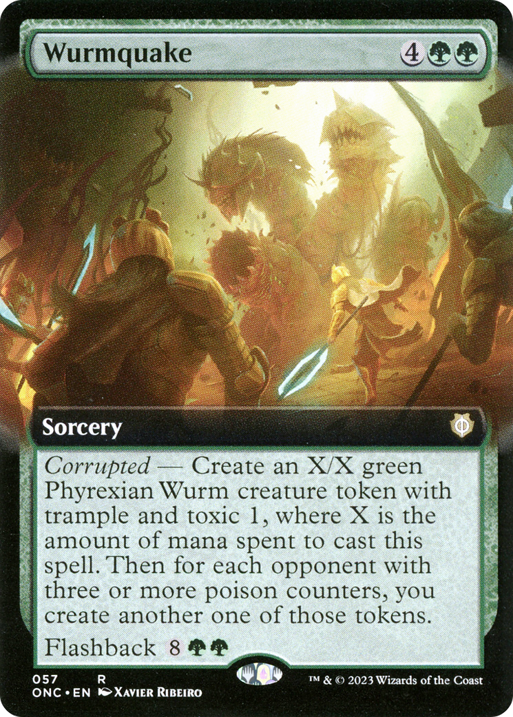 Wurmquake (Extended Art) [Phyrexia: All Will Be One Commander] | GrognardGamesBatavia