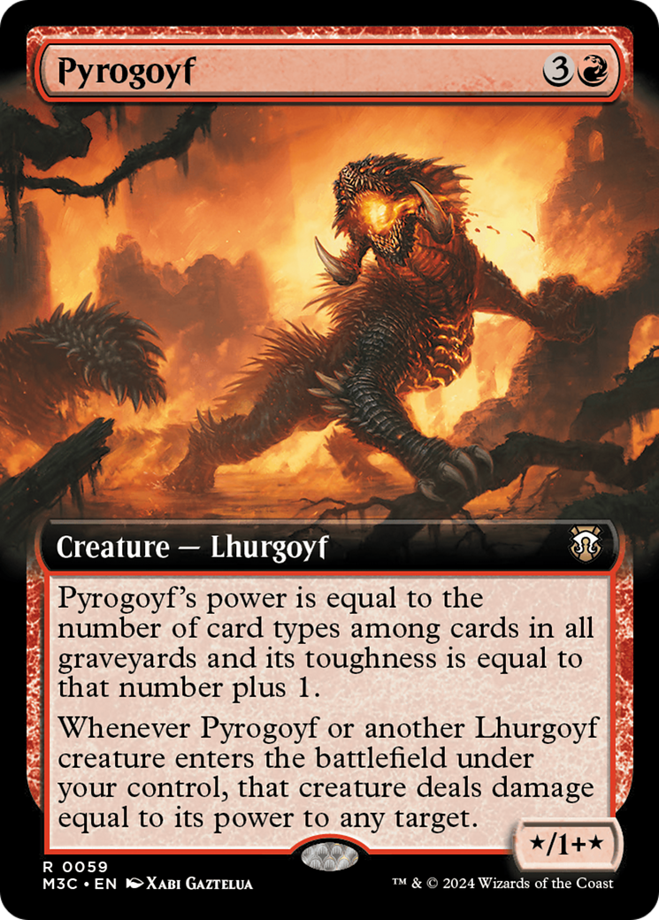 Pyrogoyf (Extended Art) [Modern Horizons 3 Commander] | GrognardGamesBatavia