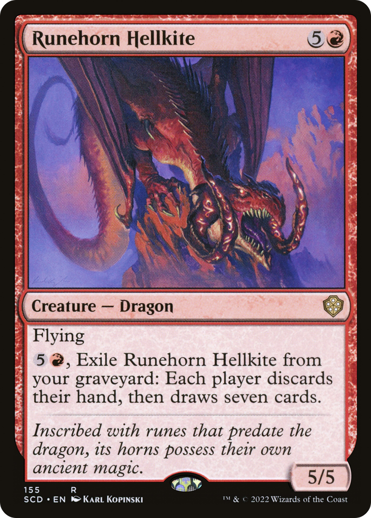 Runehorn Hellkite [Starter Commander Decks] | GrognardGamesBatavia