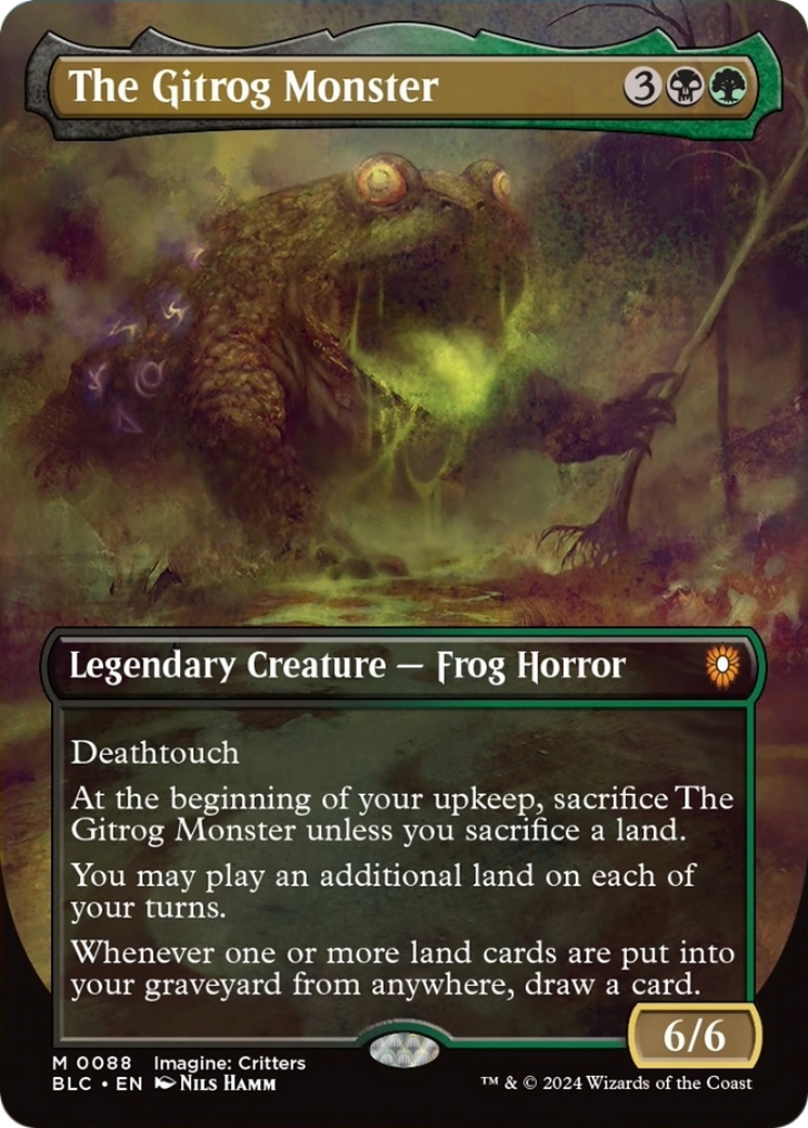 The Gitrog Monster (Borderless) [Bloomburrow Commander] | GrognardGamesBatavia