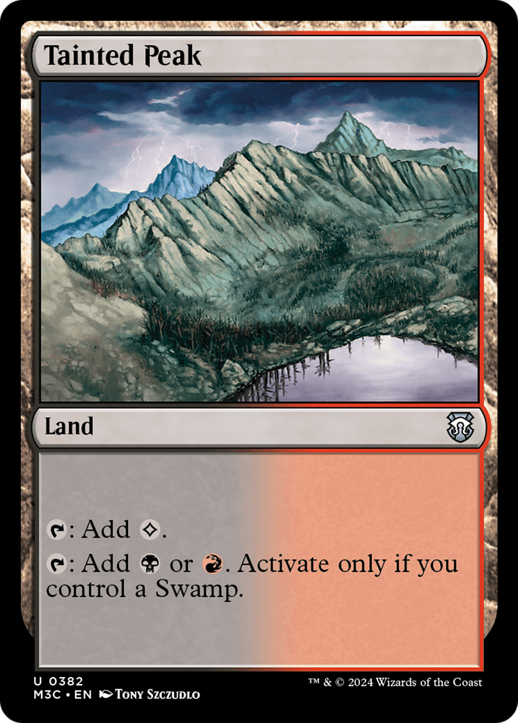 Tainted Peak (Ripple Foil) [Modern Horizons 3 Commander] | GrognardGamesBatavia