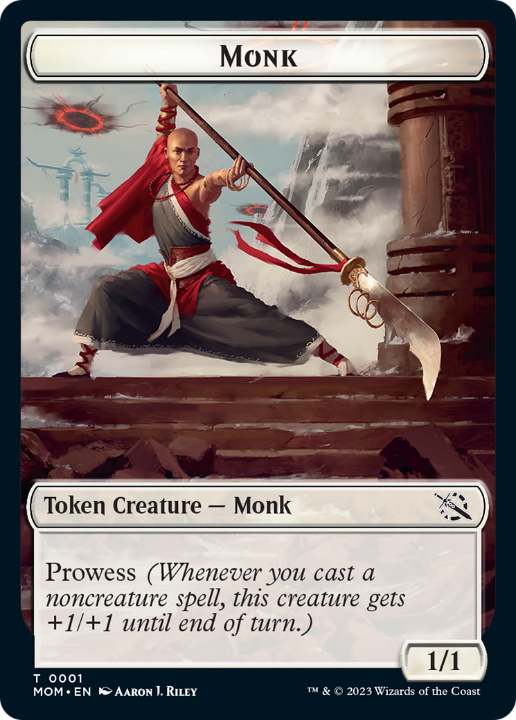 Monk Token [March of the Machine Tokens] | GrognardGamesBatavia