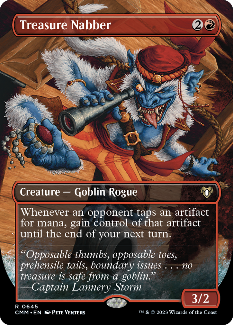 Treasure Nabber (Borderless Alternate Art) [Commander Masters] | GrognardGamesBatavia