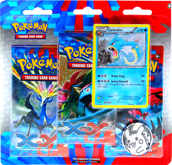 XY - 3-Pack Blister (Gyarados) (Promo Card Not Centered) | GrognardGamesBatavia