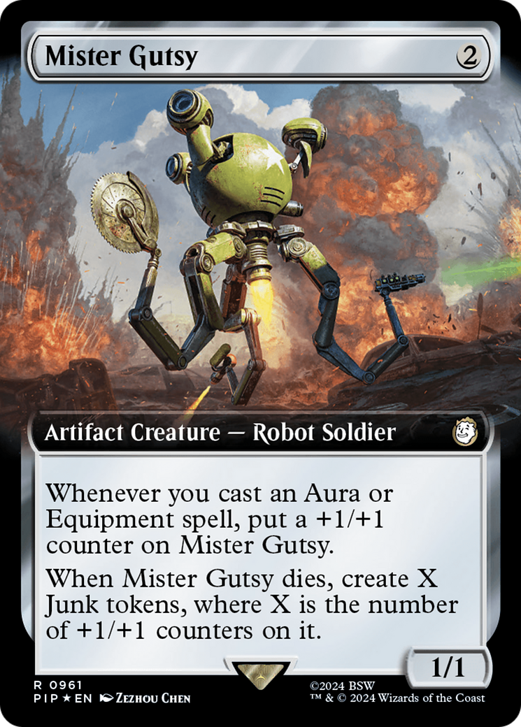 Mister Gutsy (Extended Art) (Surge Foil) [Fallout] | GrognardGamesBatavia