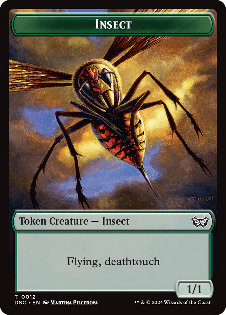 Insect (0012) // Spider Double-Sided Token [Duskmourn: House of Horror Commander Tokens] | GrognardGamesBatavia