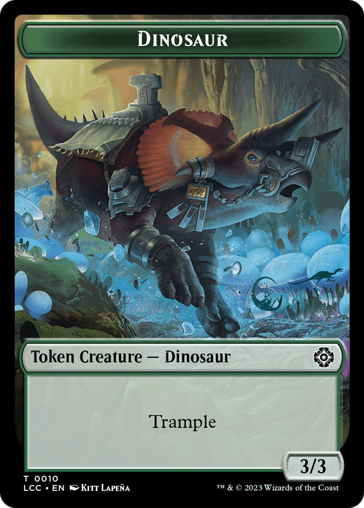 City's Blessing // Dinosaur Double-Sided Token [The Lost Caverns of Ixalan Commander Tokens] | GrognardGamesBatavia