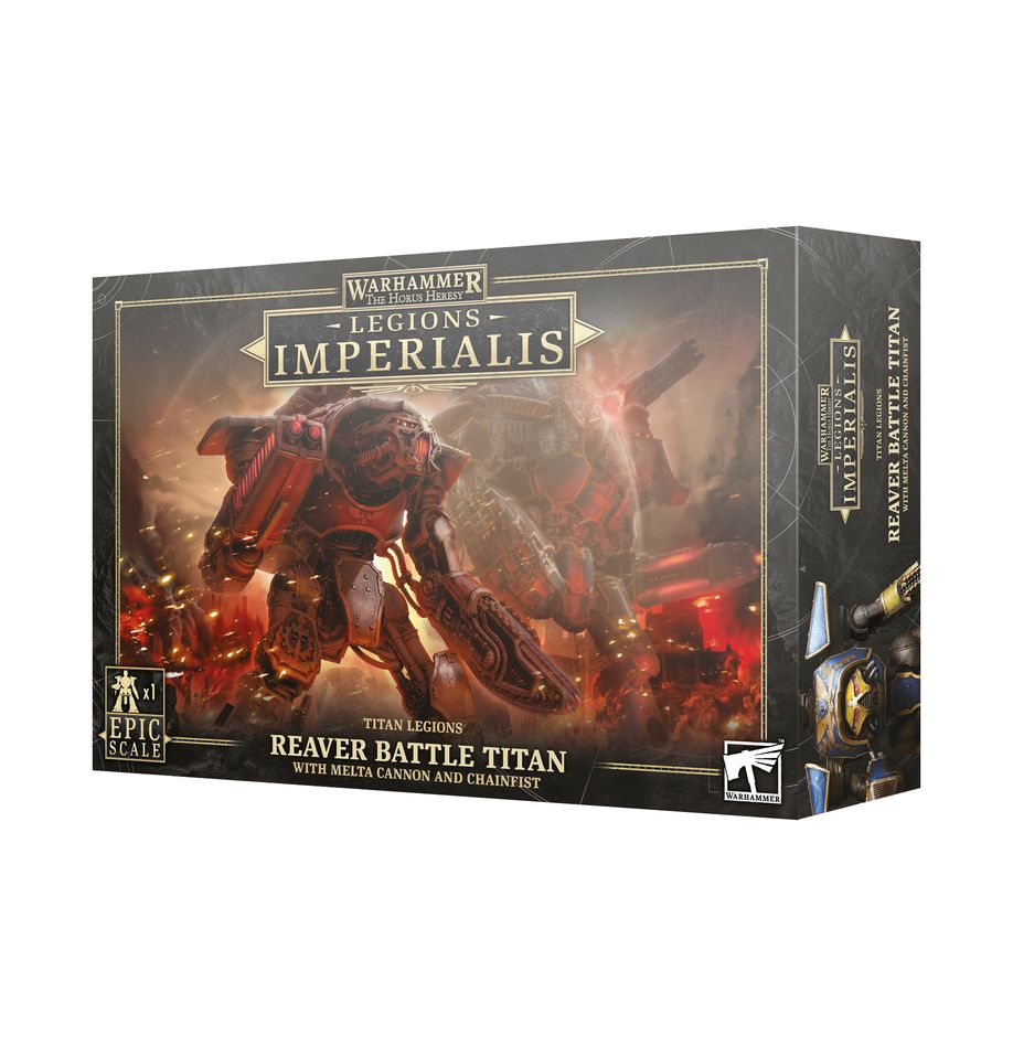 Legions Imperialis: Titan Legions Reaver Battle Titan with Melta Cannon and Chainfist | GrognardGamesBatavia