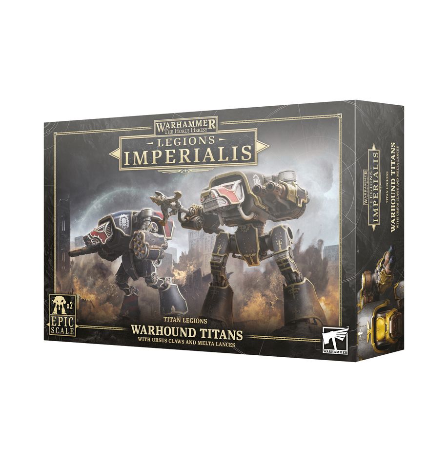 Legions Imperialis: Titan Legions Warhound Titans with Ursus Claws and Melta Lances | GrognardGamesBatavia