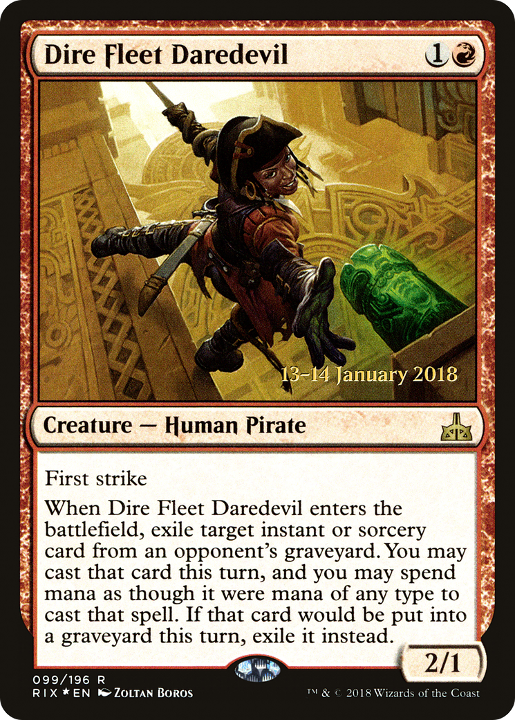 Dire Fleet Daredevil [Rivals of Ixalan Prerelease Promos] | GrognardGamesBatavia