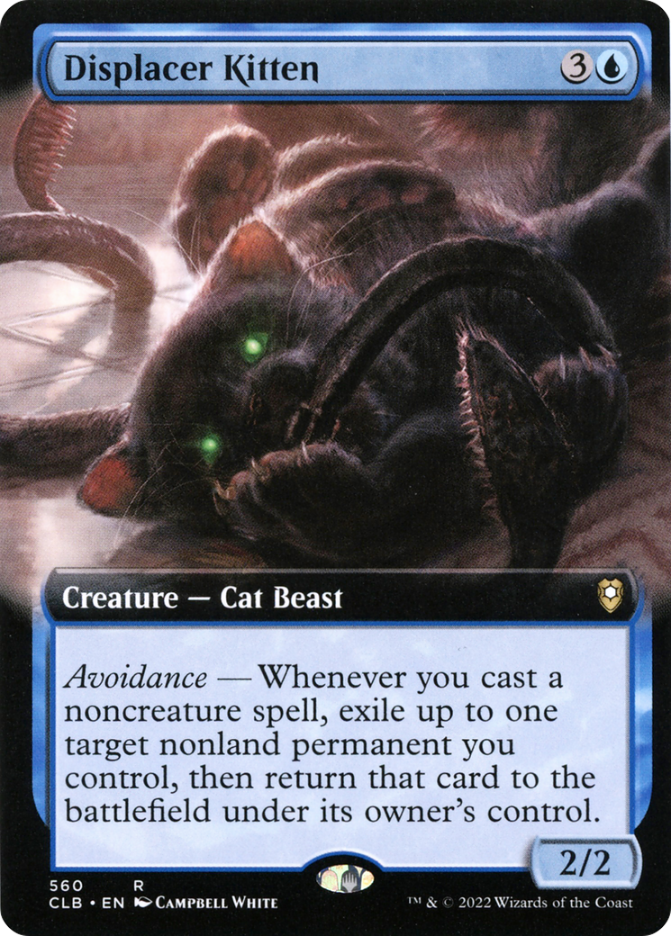 Displacer Kitten (Extended Art) [Commander Legends: Battle for Baldur's Gate] | GrognardGamesBatavia