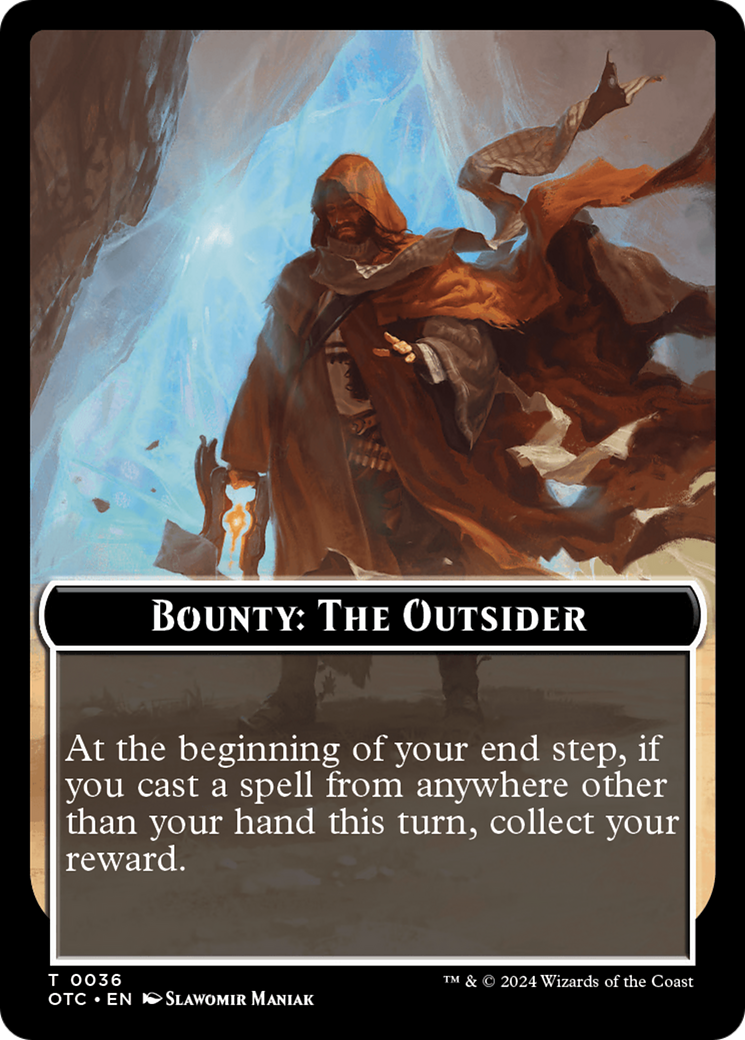 Bounty: The Outsider // Bounty Rules Double-Sided Token [Outlaws of Thunder Junction Commander Tokens] | GrognardGamesBatavia