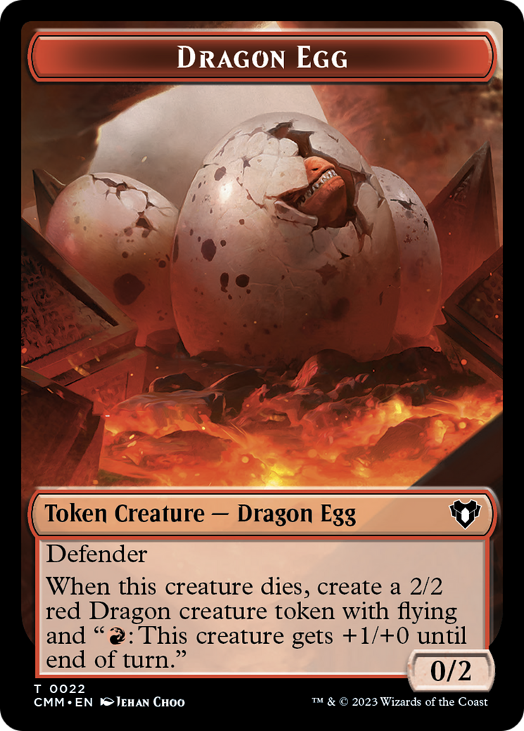 Dragon Egg Token [Commander Masters Tokens] | GrognardGamesBatavia