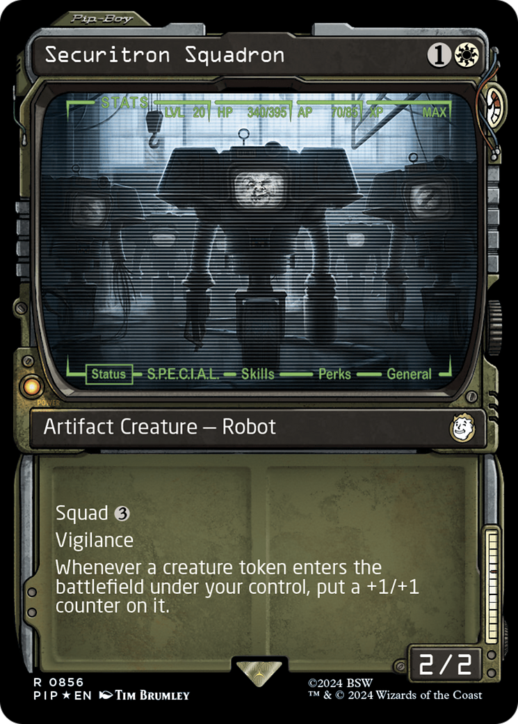 Securitron Squadron (Showcase) (Surge Foil) [Fallout] | GrognardGamesBatavia