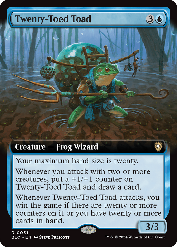 Twenty-Toed Toad (Extended Art) [Bloomburrow Commander] | GrognardGamesBatavia