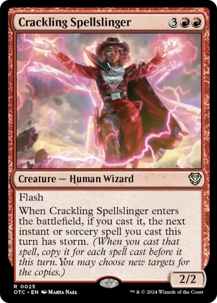 Crackling Spellslinger [Outlaws of Thunder Junction Commander] | GrognardGamesBatavia