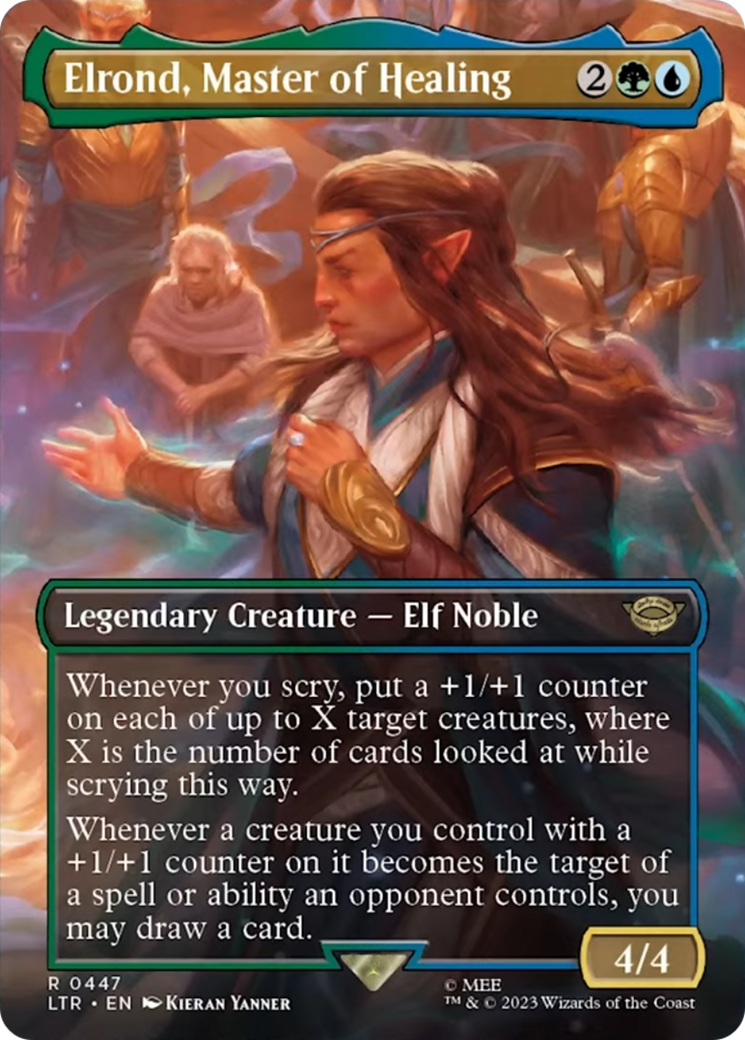 Elrond, Master of Healing (Borderless Alternate Art) [The Lord of the Rings: Tales of Middle-Earth] | GrognardGamesBatavia