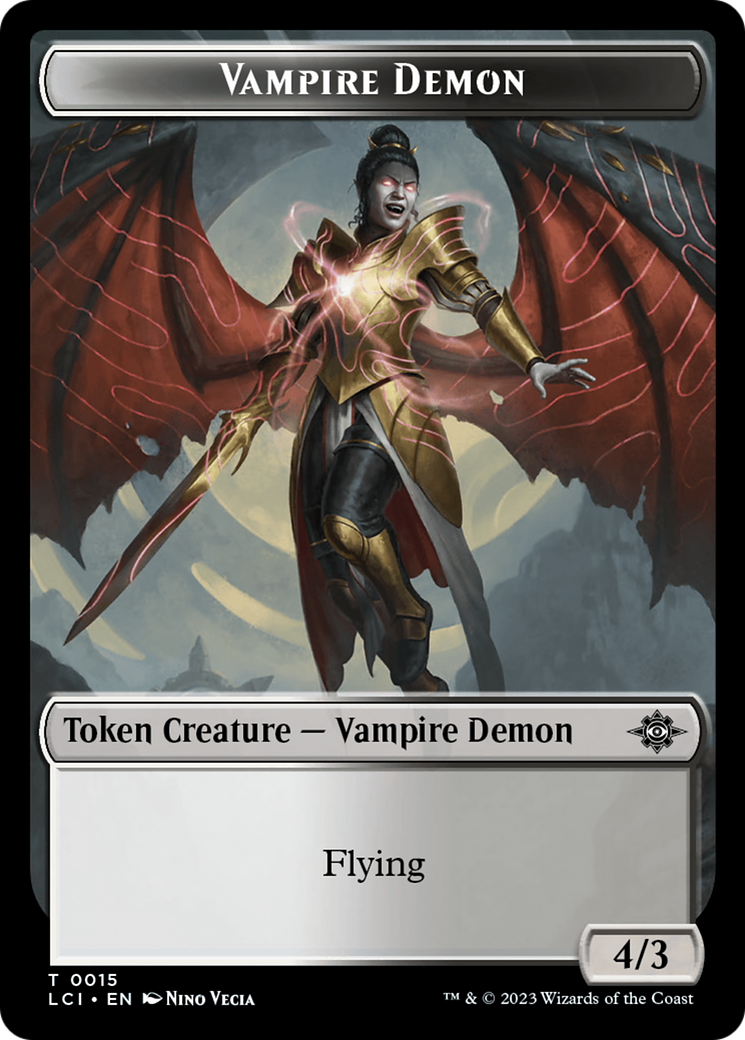 Vampire Demon Token [The Lost Caverns of Ixalan Tokens] | GrognardGamesBatavia