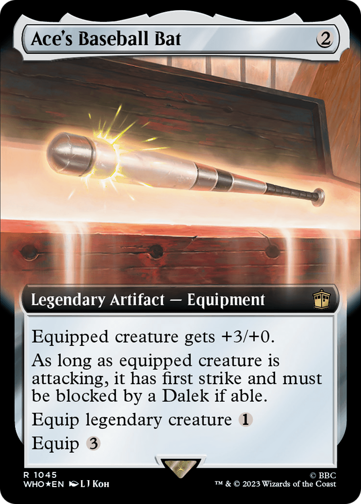 Ace's Baseball Bat (Extended Art) (Surge Foil) [Doctor Who] | GrognardGamesBatavia