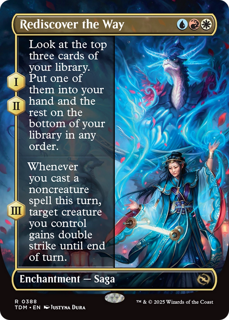Rediscover the Way (Borderless) [Tarkir: Dragonstorm] | GrognardGamesBatavia
