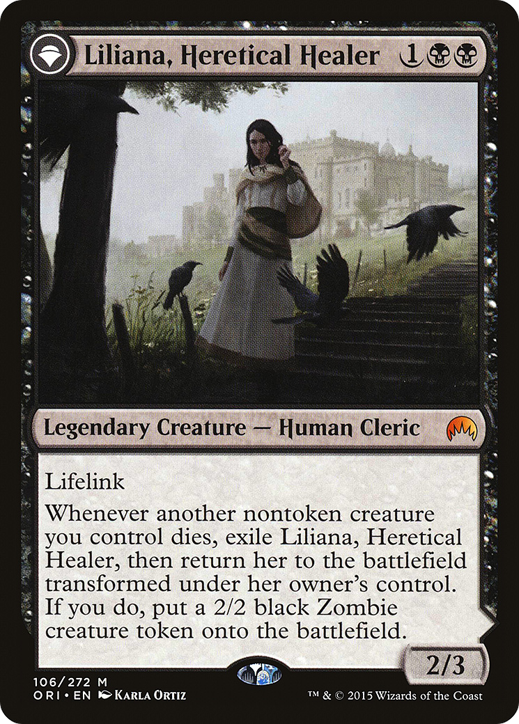 Liliana, Heretical Healer // Liliana, Defiant Necromancer [Magic Origins] | GrognardGamesBatavia