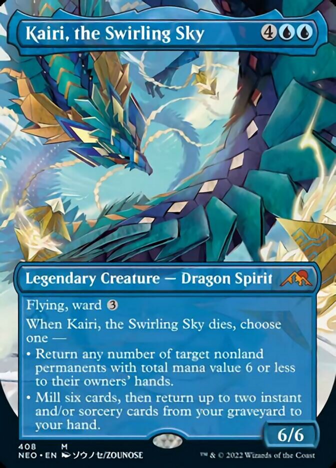 Kairi, the Swirling Sky (Borderless Alternate Art) [Kamigawa: Neon Dynasty] | GrognardGamesBatavia