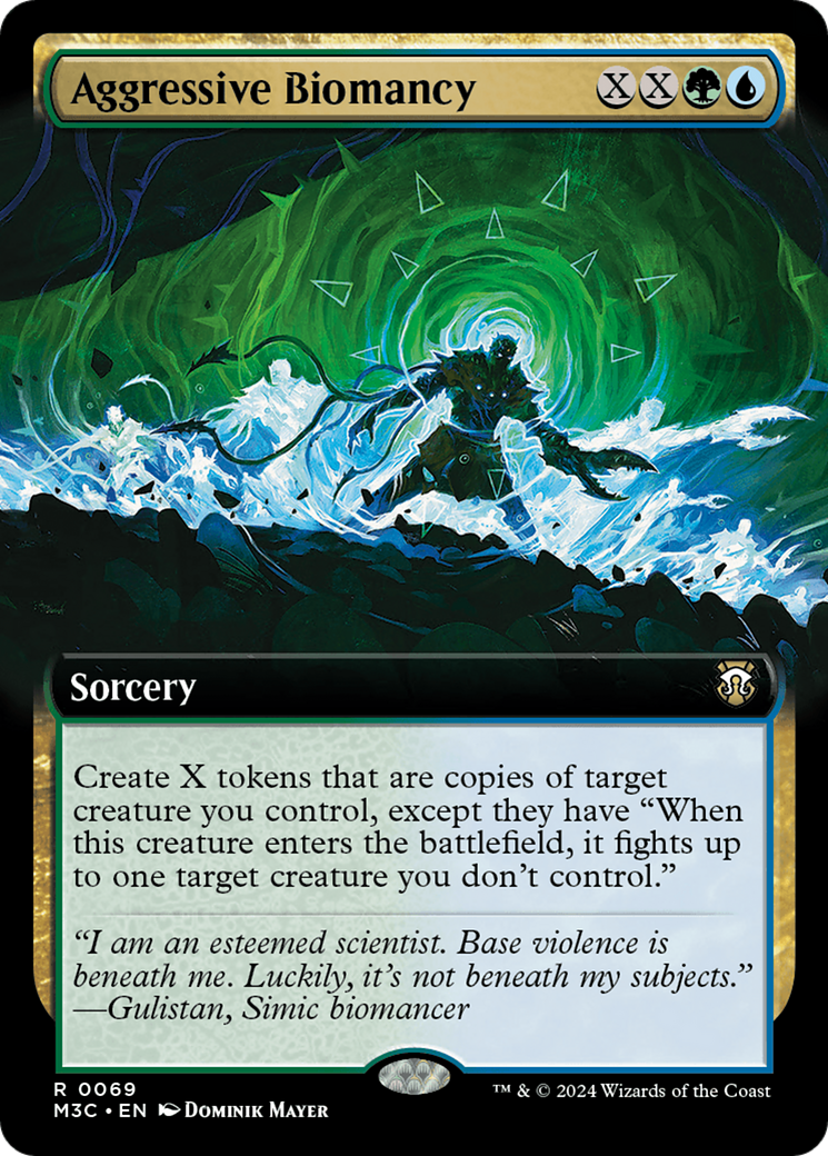 Aggressive Biomancy (Extended Art) (Ripple Foil) [Modern Horizons 3 Commander] | GrognardGamesBatavia