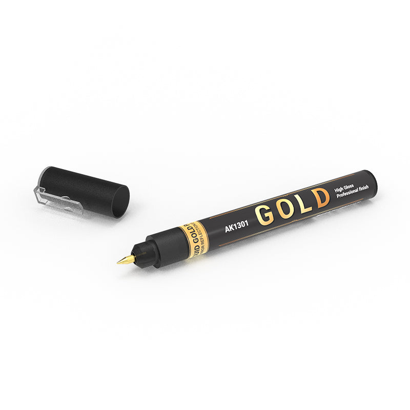 AK Interactive Metallic Liquid Marker - Gold | GrognardGamesBatavia