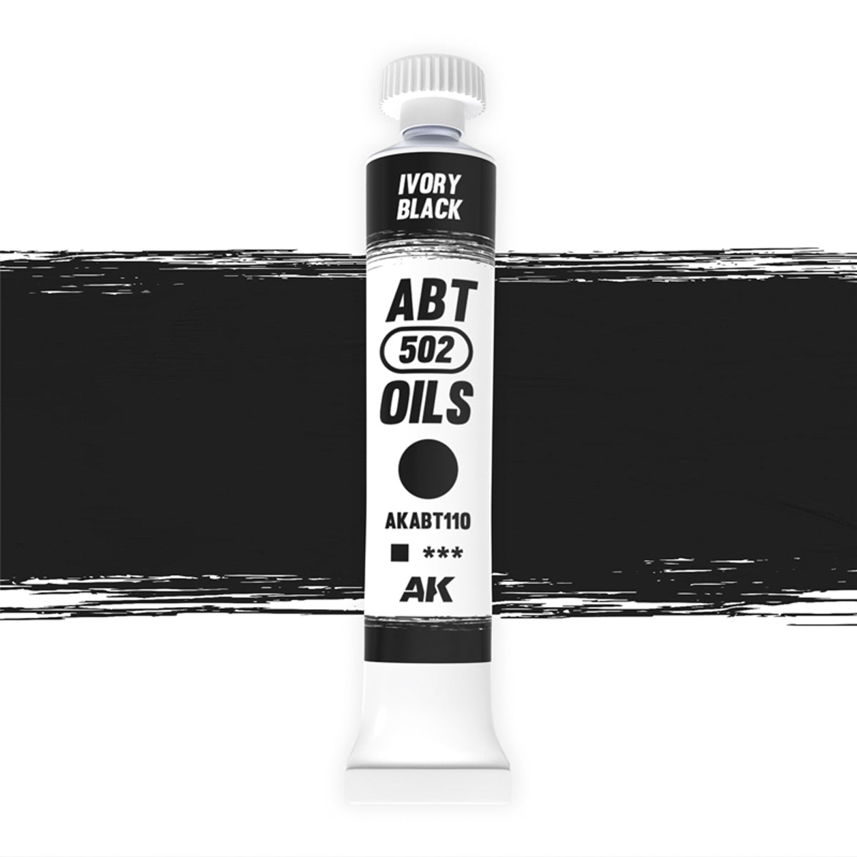 ABT 502 Oils AKABT110 Ivory Black | GrognardGamesBatavia